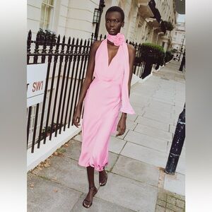 Zara floral sarin effect midi dress